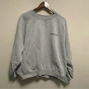 Fear of God Essentials Light Gray Crewneck Sweatshirt Men’s XL Reflective Logo